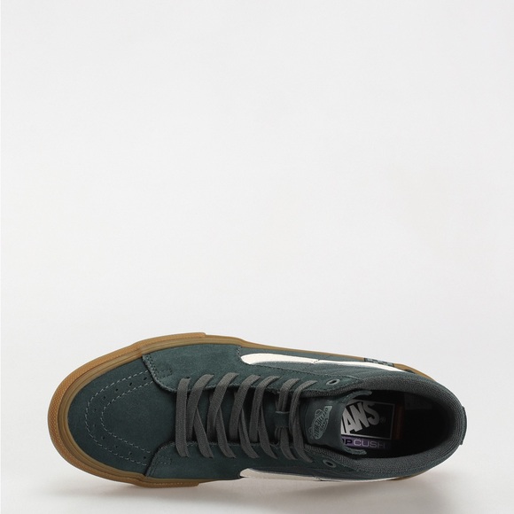 Vans Men's High-Top Sneakers - Green and White - Picture 6 of 7